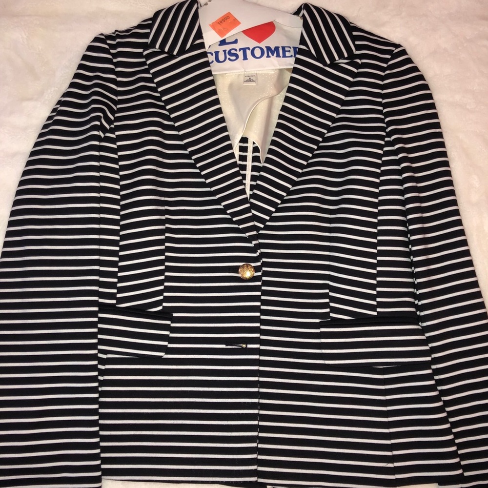 Striped Banana Republic Blazer